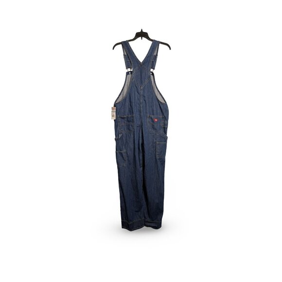 Dickies Carpenter Bib Overalls Womens Small Blue Denim Relaxed Fit Straight Leg - Picture 3 of 16